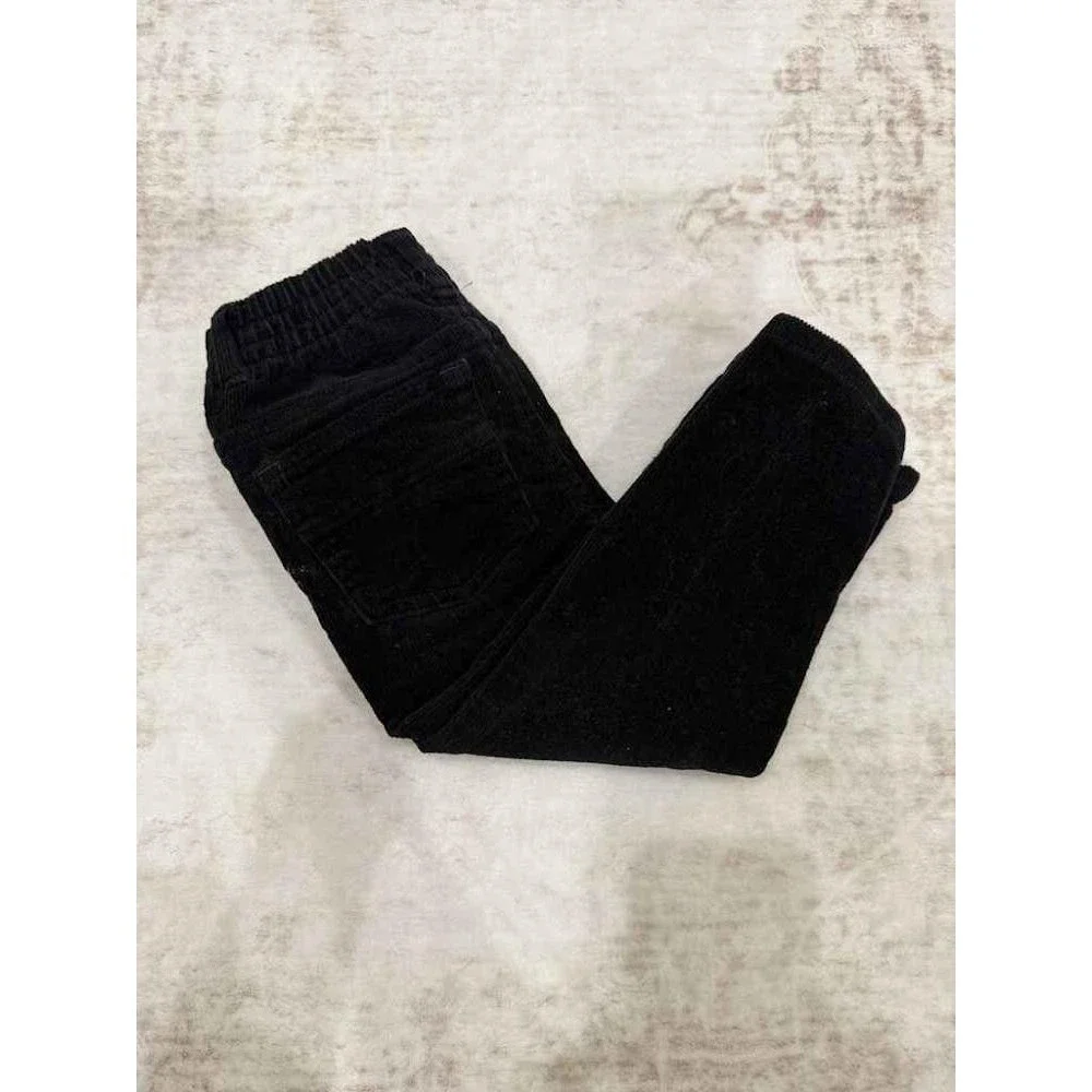 🍂 Stitch & Stone Black Corduroy Elastic Waist Toddler Pants Trousers 2T